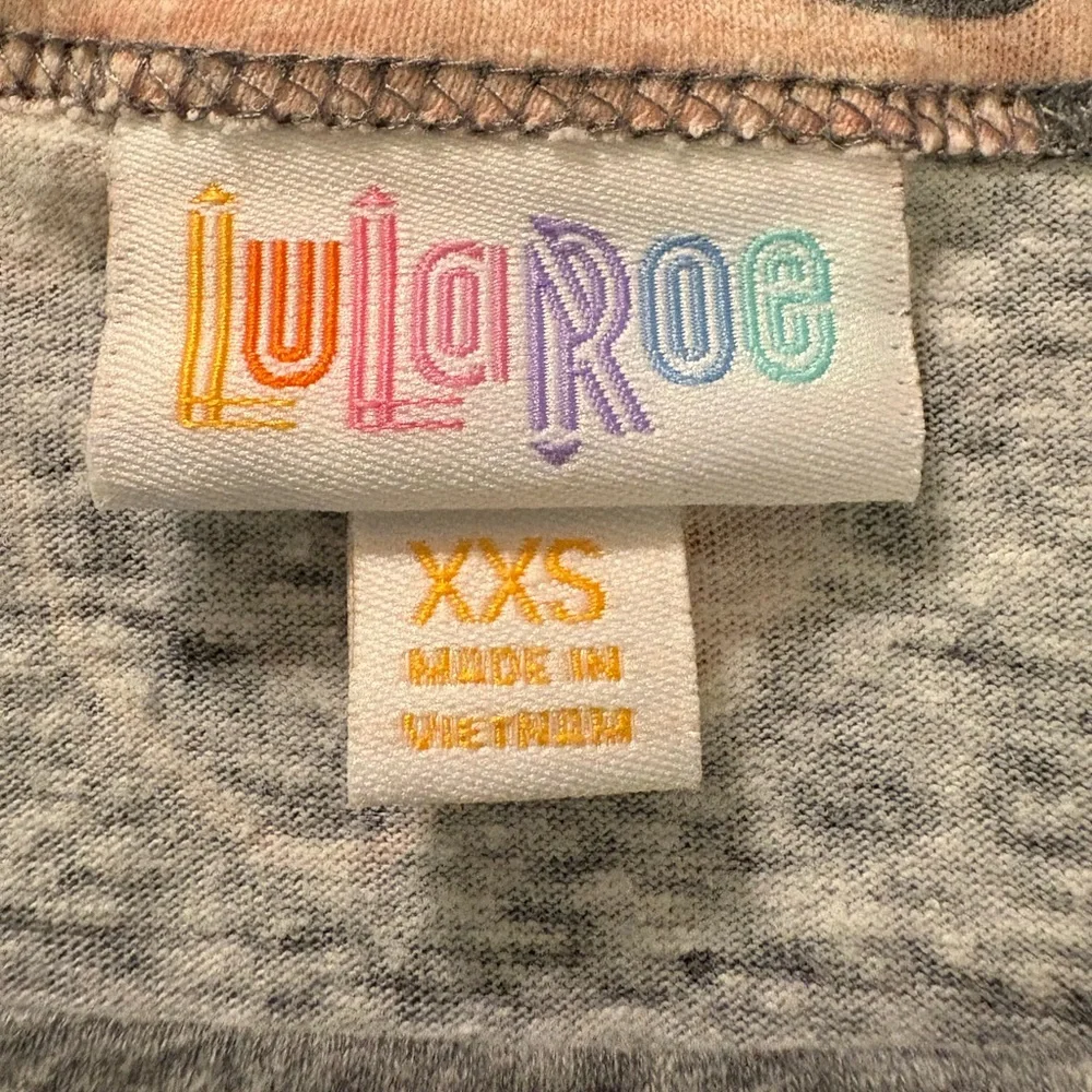 LuLaRoe Gray Dress with Bow & Mouse Print Size XXS